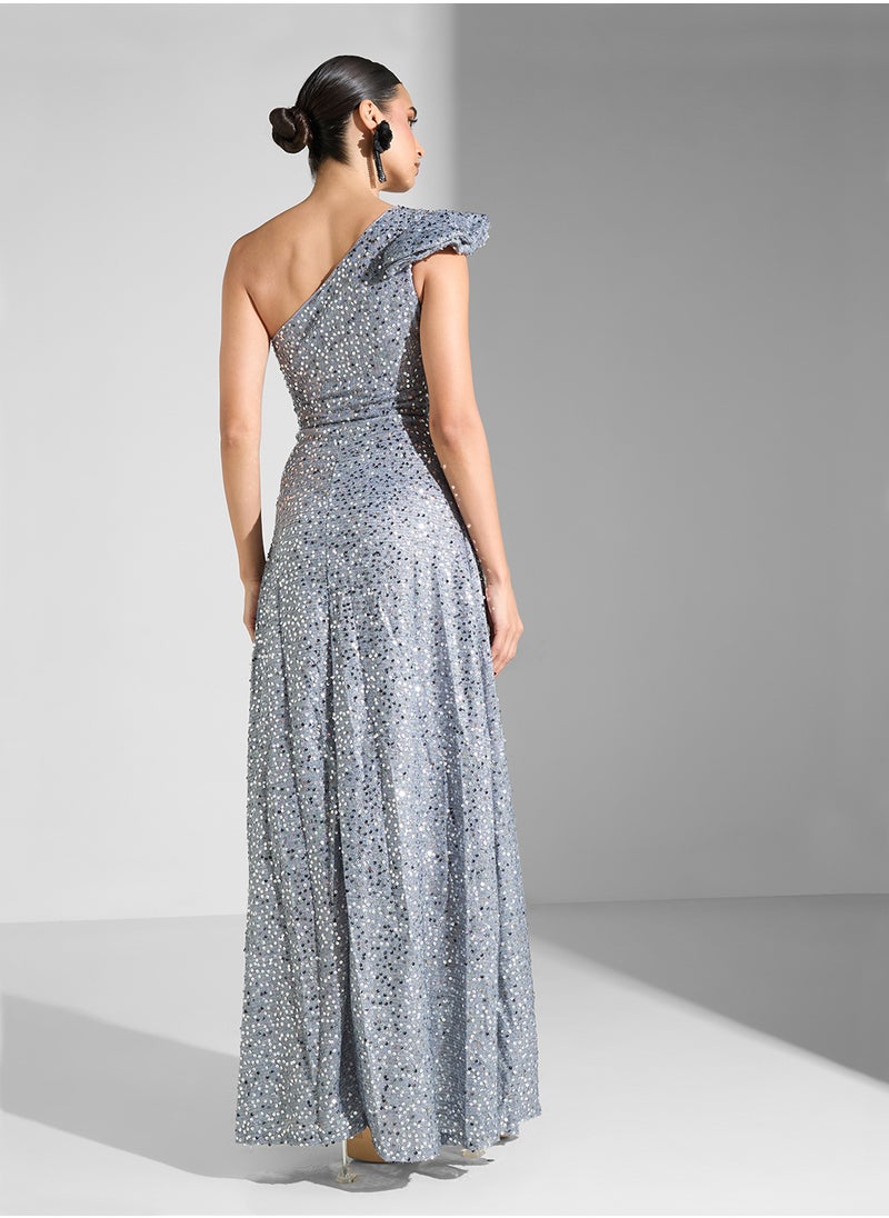 One-Shoulder Sequin Dress