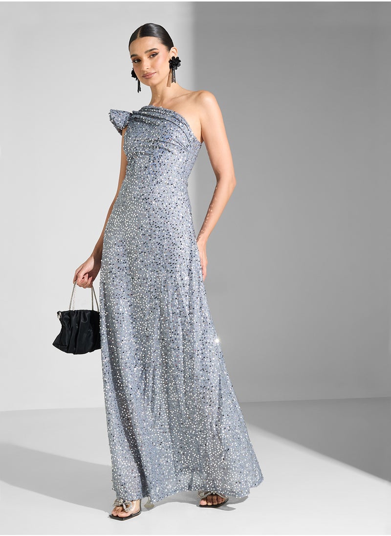 One-Shoulder Sequin Dress