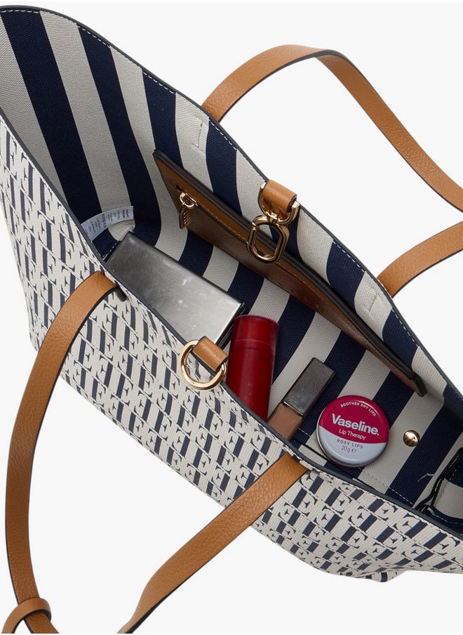 All-Over Monogram Print Tote Bag and Coin Pouch