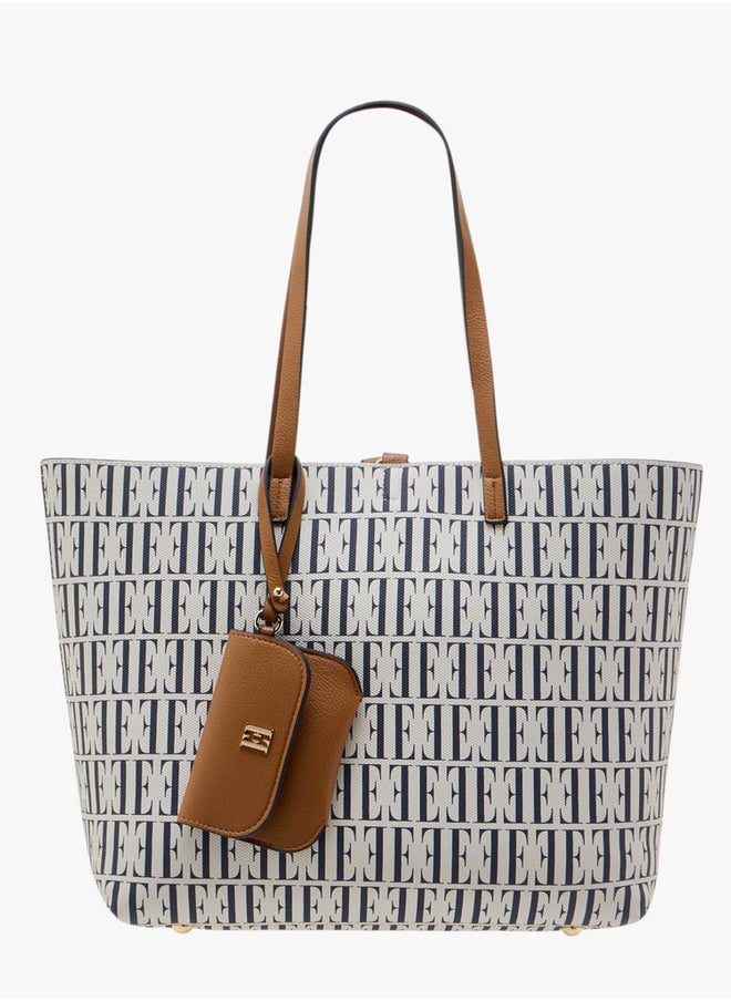 All-Over Monogram Print Tote Bag and Coin Pouch