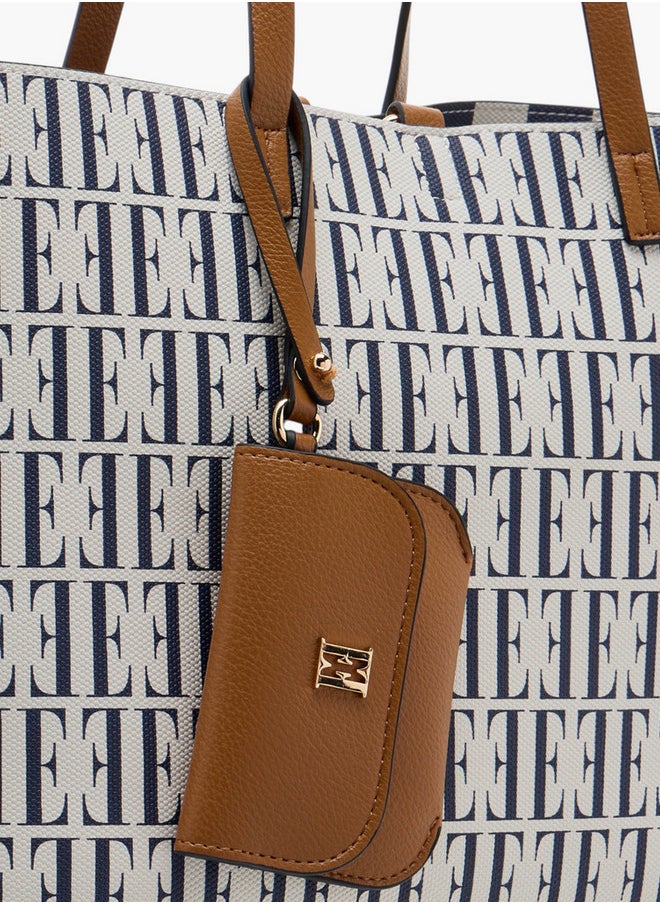 All-Over Monogram Print Tote Bag and Coin Pouch