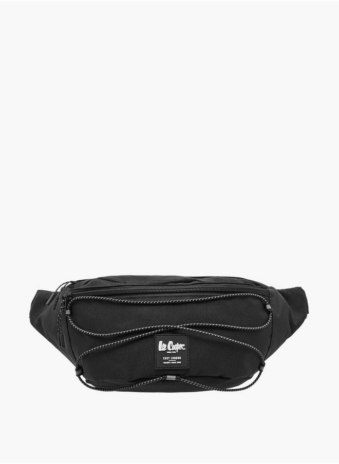 Men's Logo Applique Waist Bag with Zip Closure