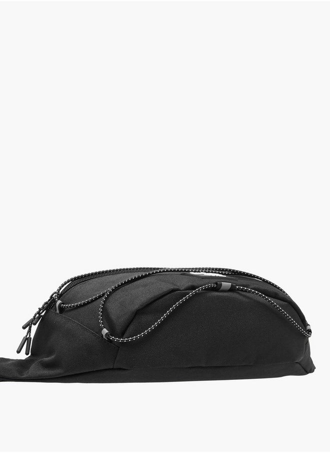 Men's Logo Applique Waist Bag with Zip Closure