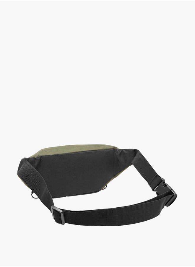 Men's Logo Applique Waist Bag with Zip Closure