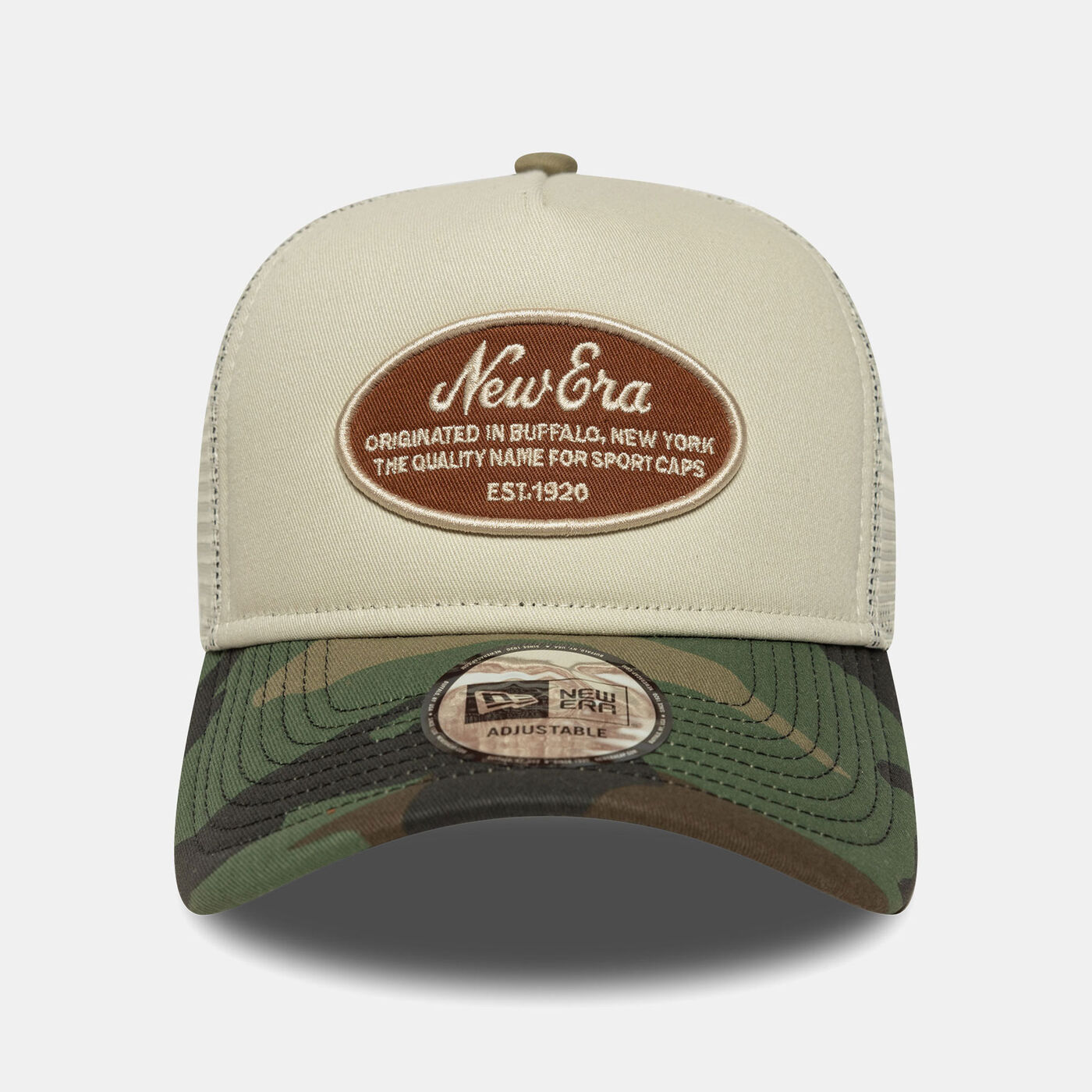 Men's Oval Patch Camo Trucker Cap