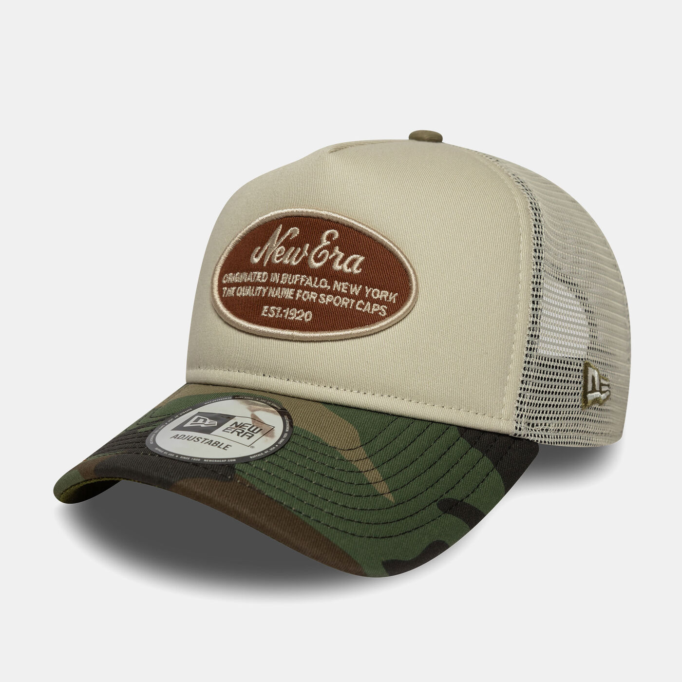 Men's Oval Patch Camo Trucker Cap
