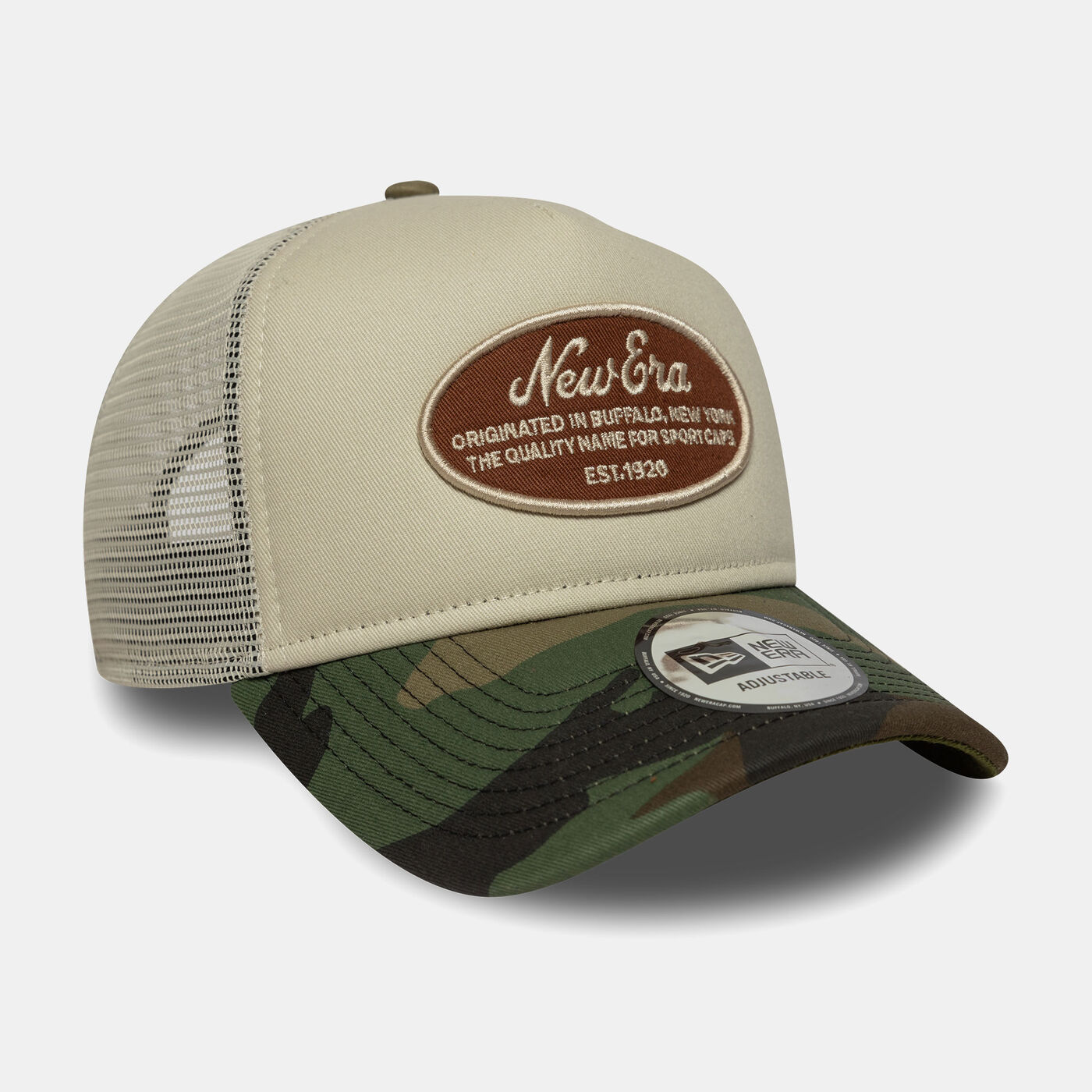 Men's Oval Patch Camo Trucker Cap