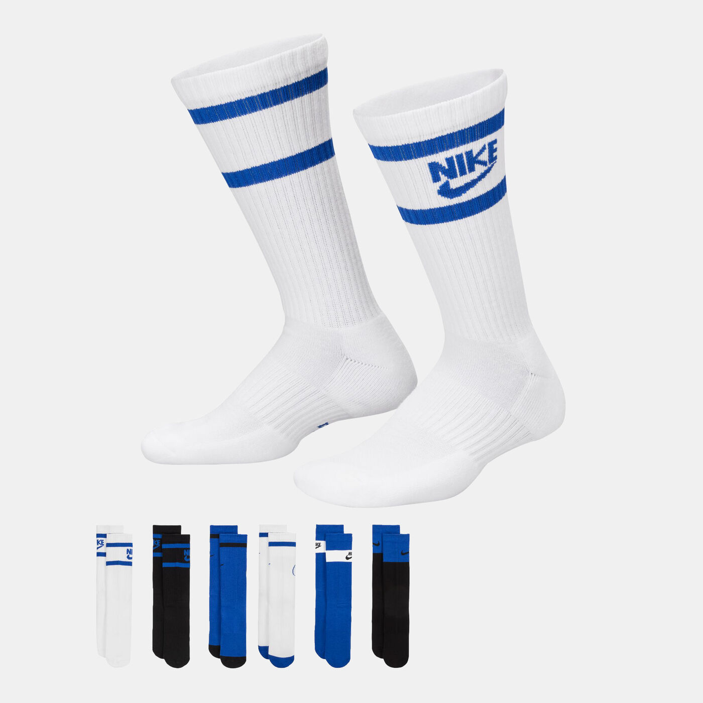 Kids' Everyday Cushioned Crew Socks (6 Pairs)