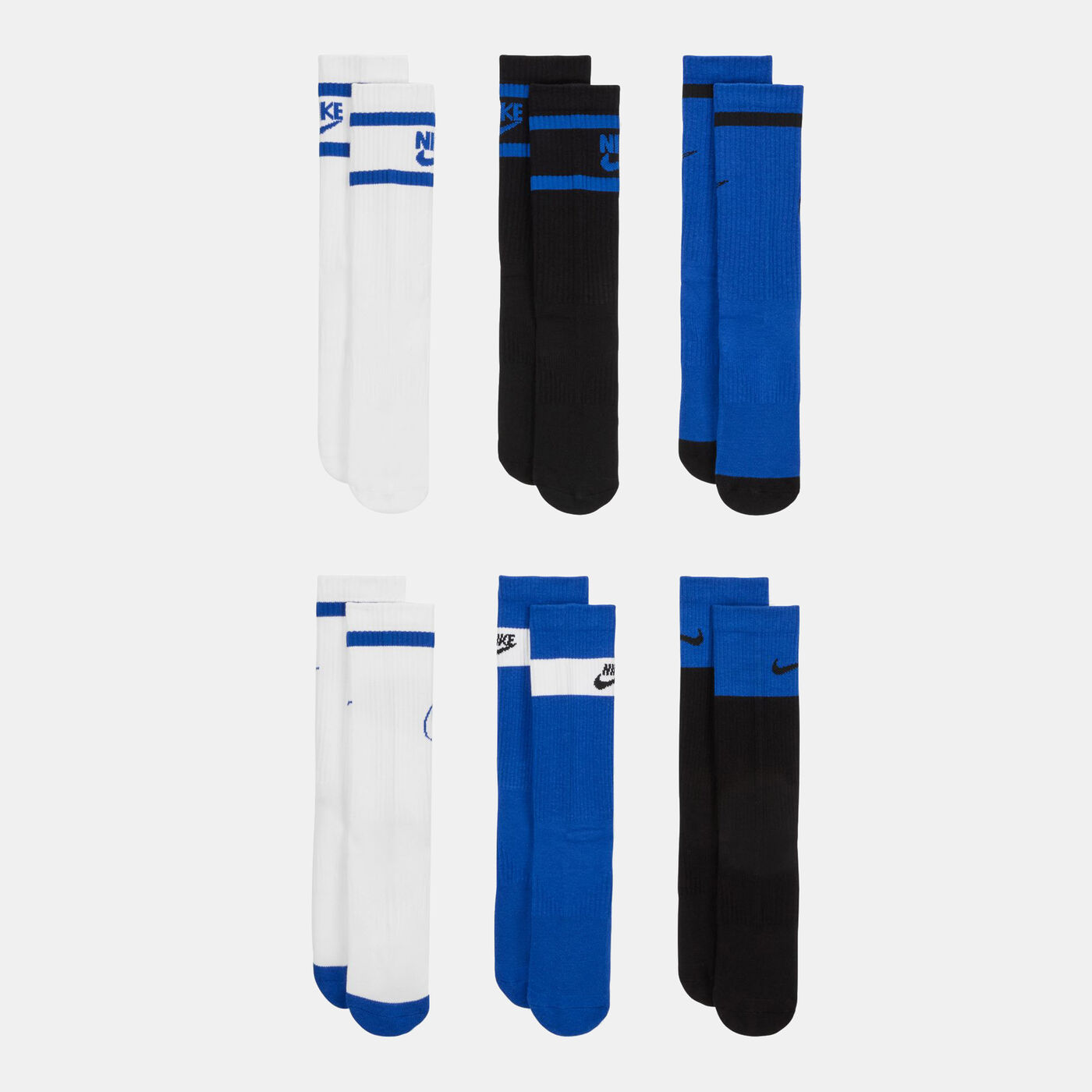 Kids' Everyday Cushioned Crew Socks (6 Pairs)