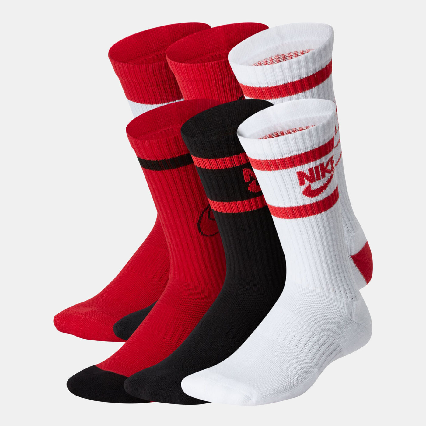 Kids' Everyday Cushioned Crew Socks (6 Pairs)