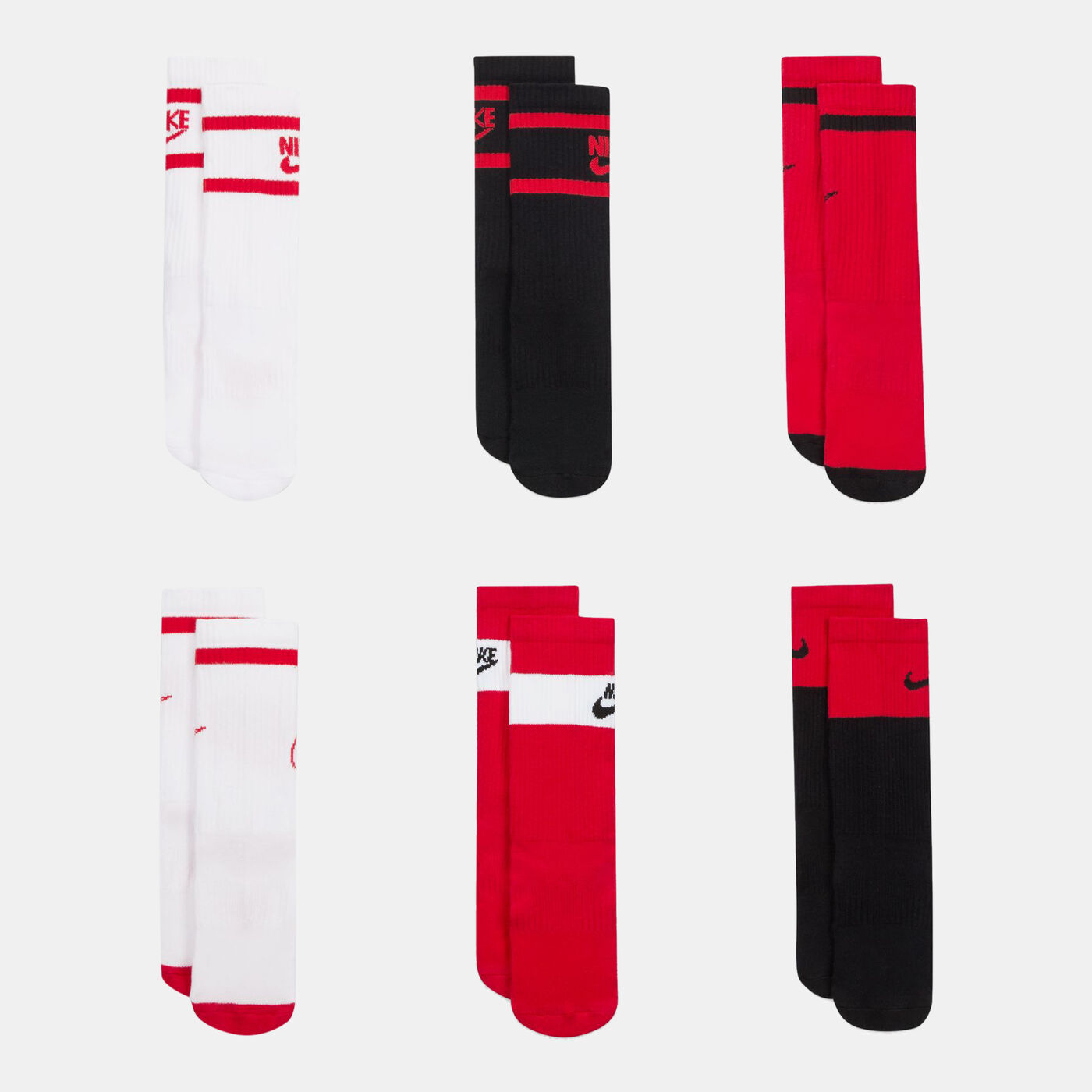 Kids' Everyday Cushioned Crew Socks (6 Pairs)