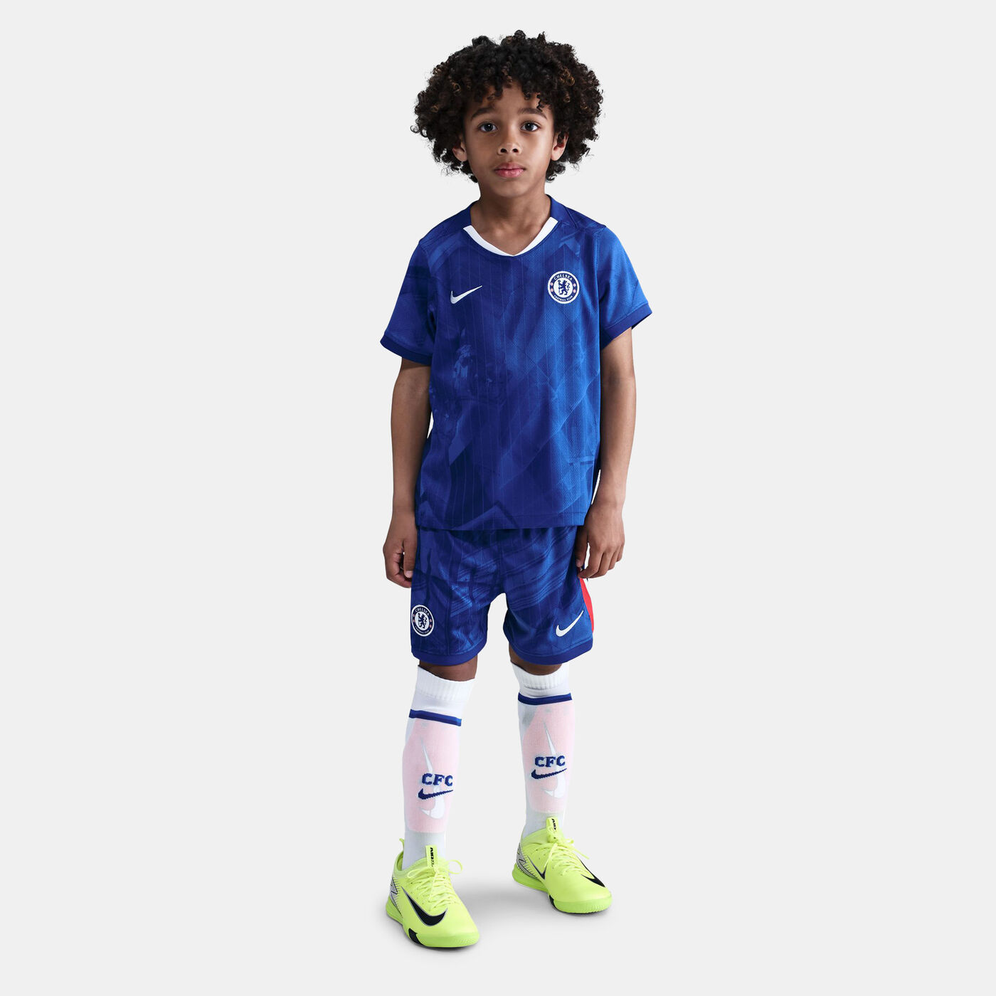 Kids' Chelsea 25/26 Home Replica 3-Piece Football Kit