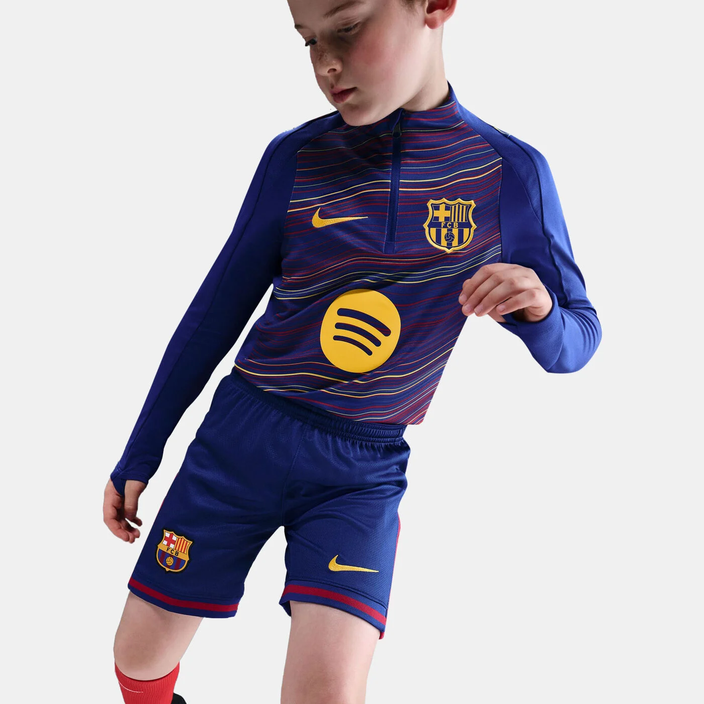 Kids' FC Barcelona 25/26 Home Replica Football Shorts