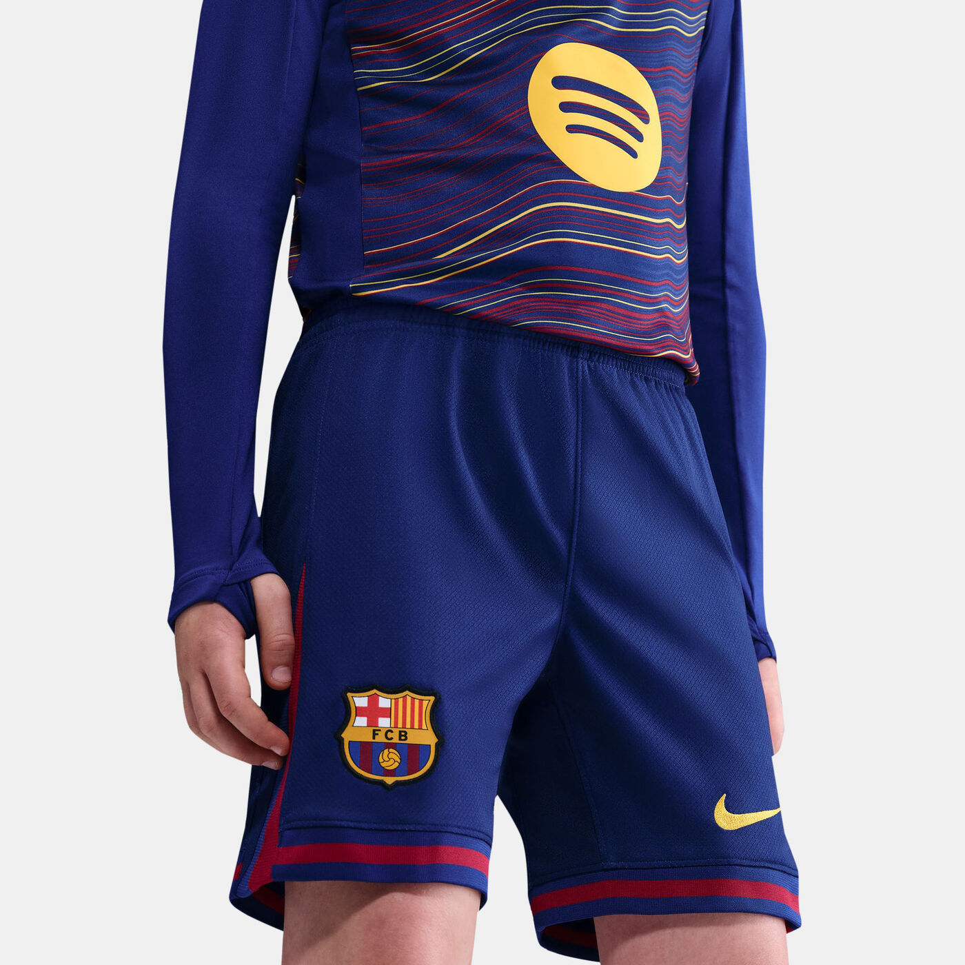 Kids' FC Barcelona 25/26 Home Replica Football Shorts