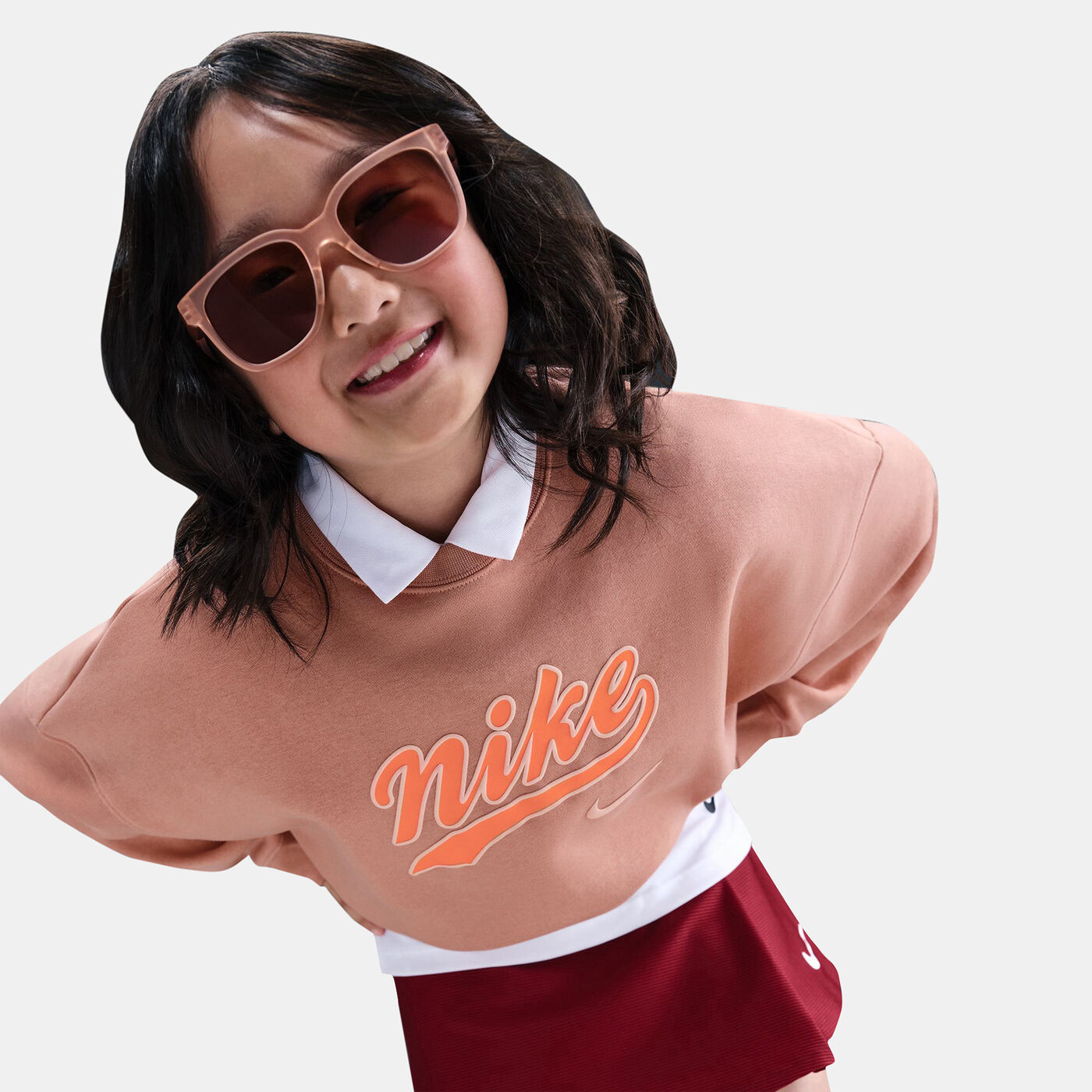 Kids' Sportswear Trend Fleece Cropped Hoodie
