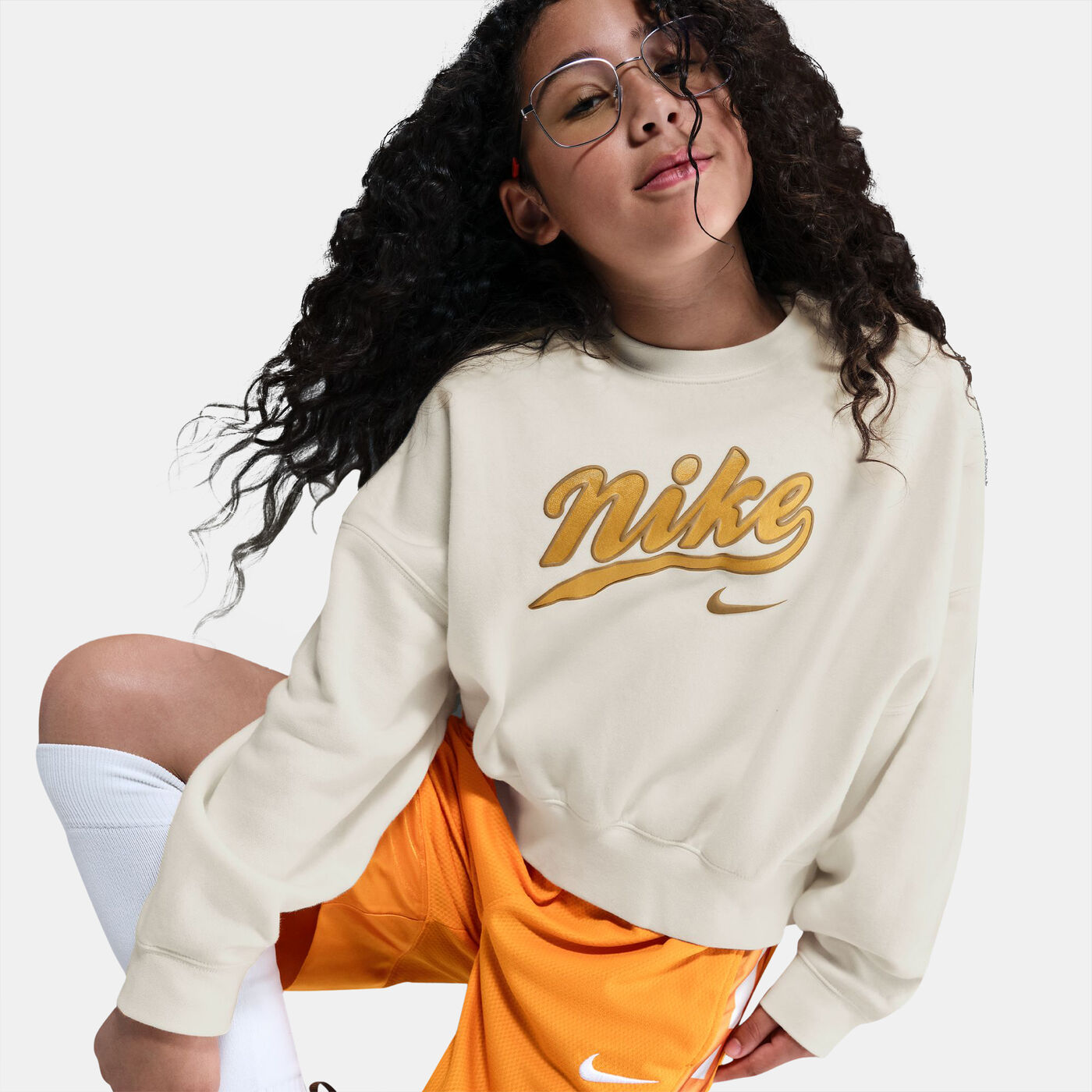 Kids' Sportswear Trend Fleece Cropped Hoodie