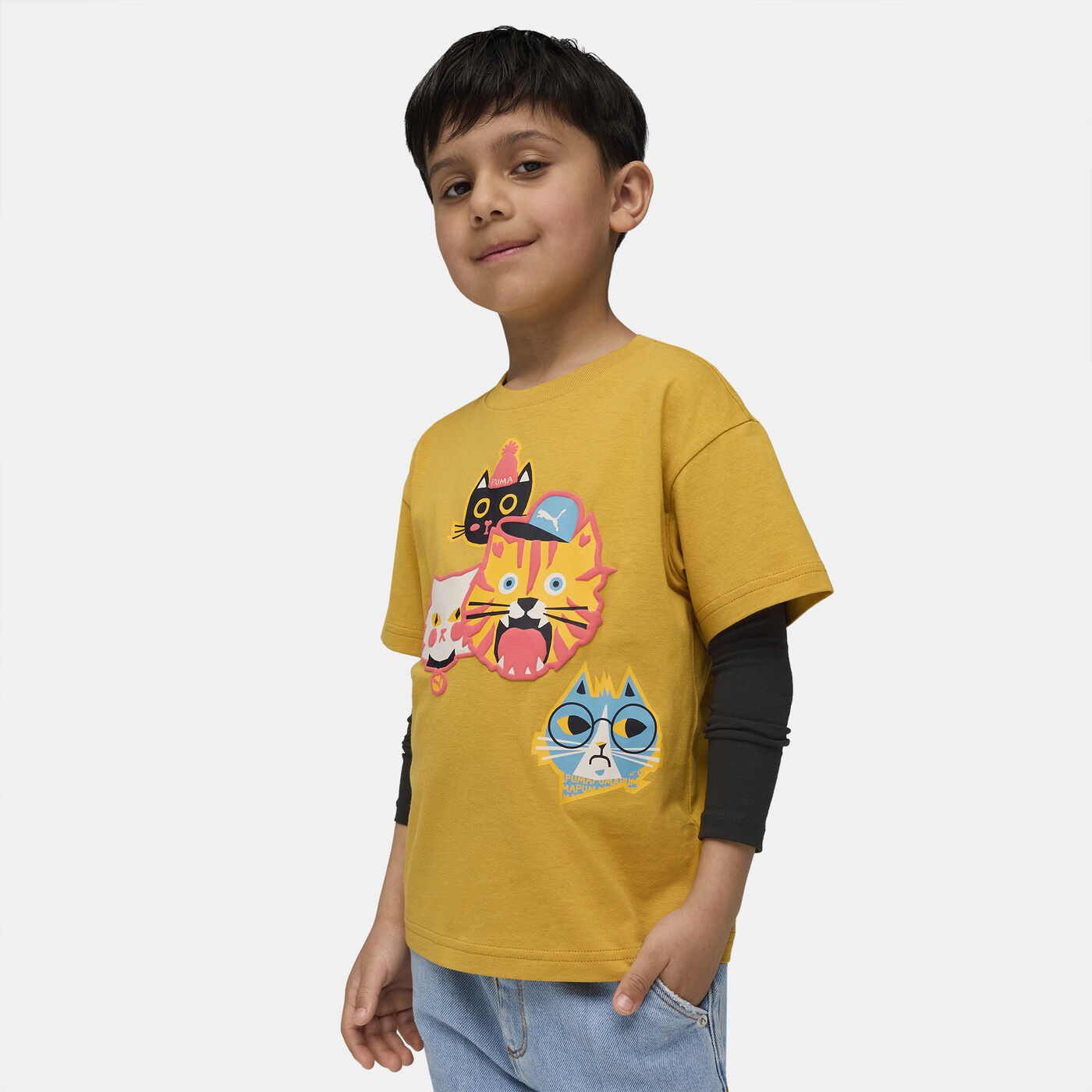 Kids' Moody Cat Graphic T-Shirt