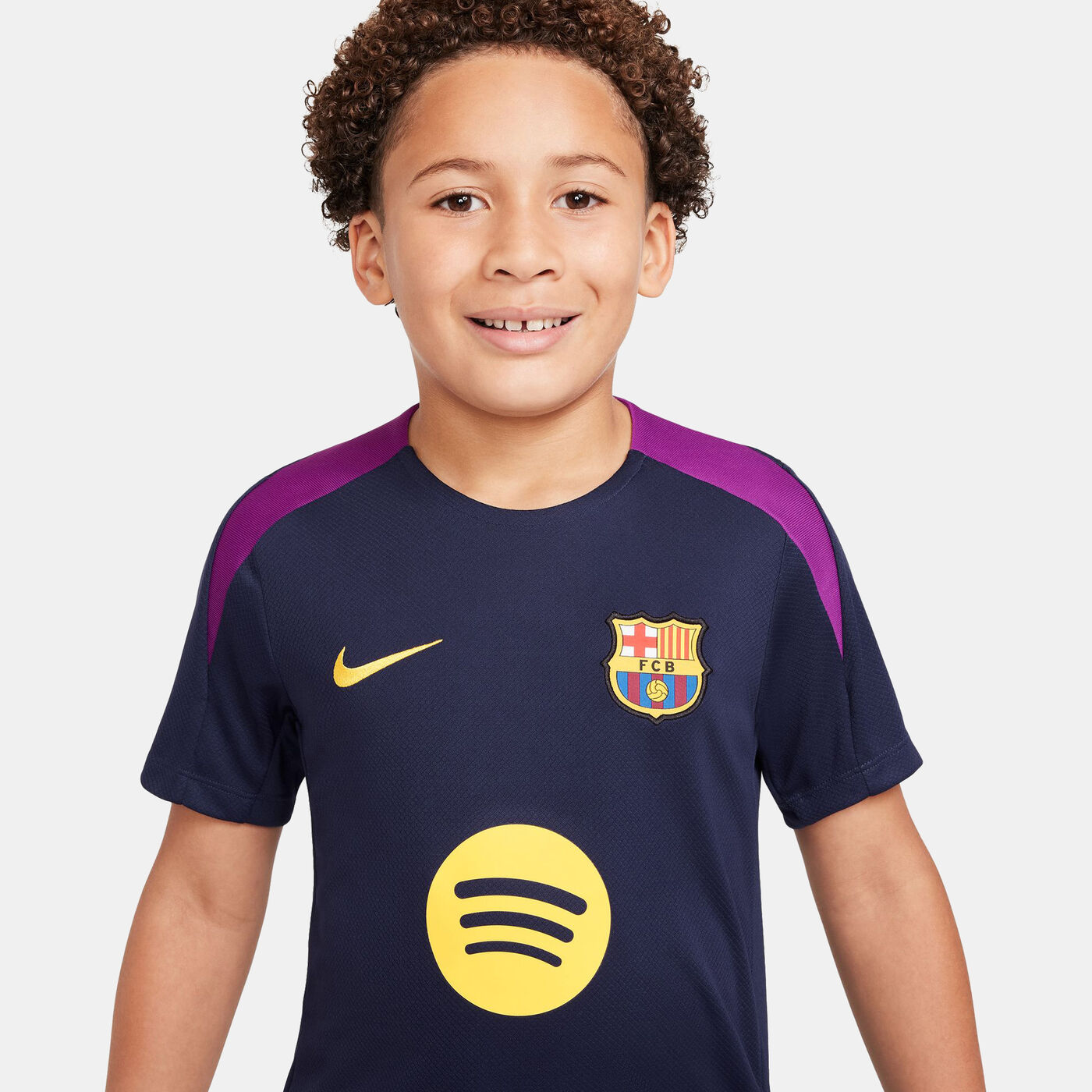 Kids' FC Barcelona Strike Pre-Match Football Top