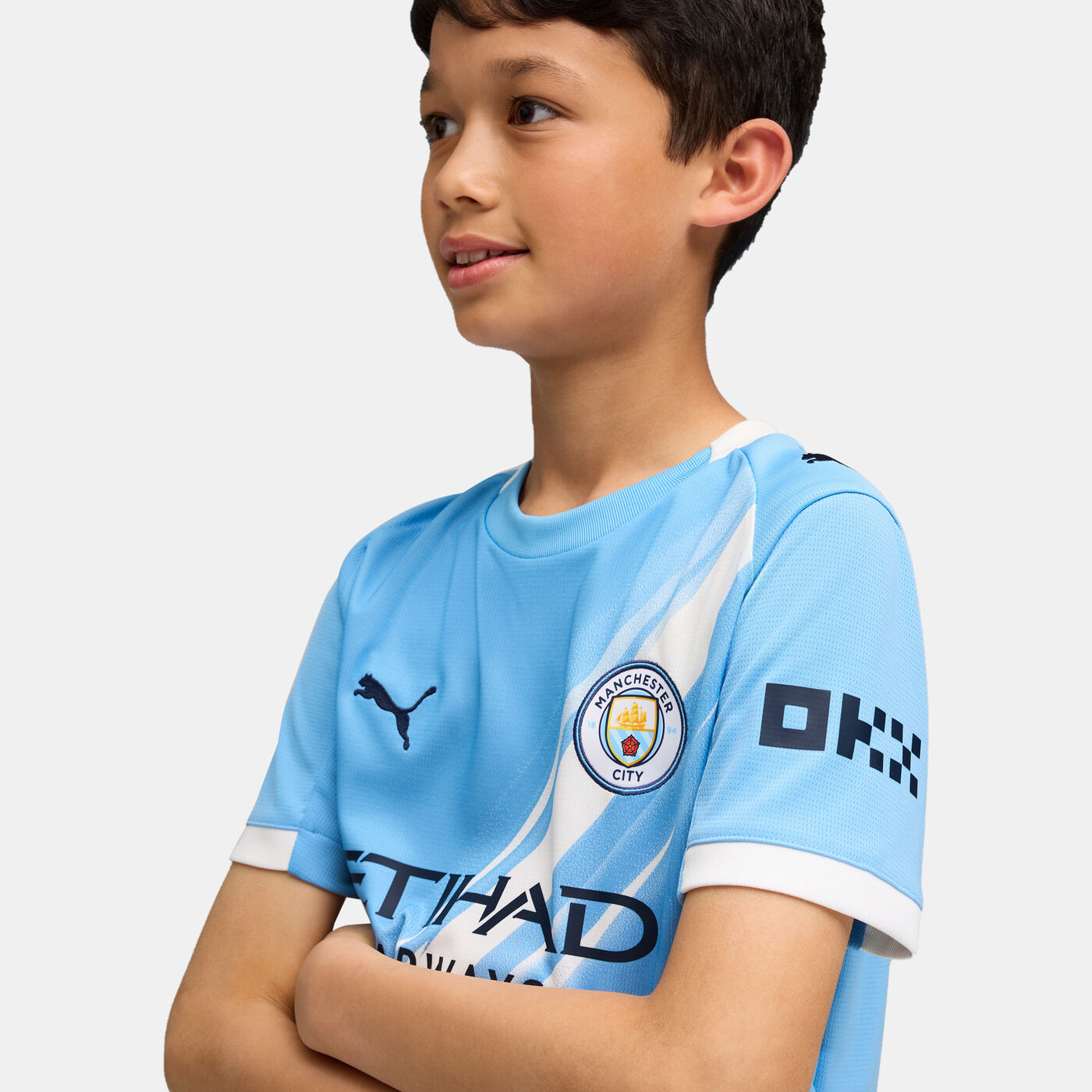 Kids' Manchester City 25/26 Home Replica Football Jersey