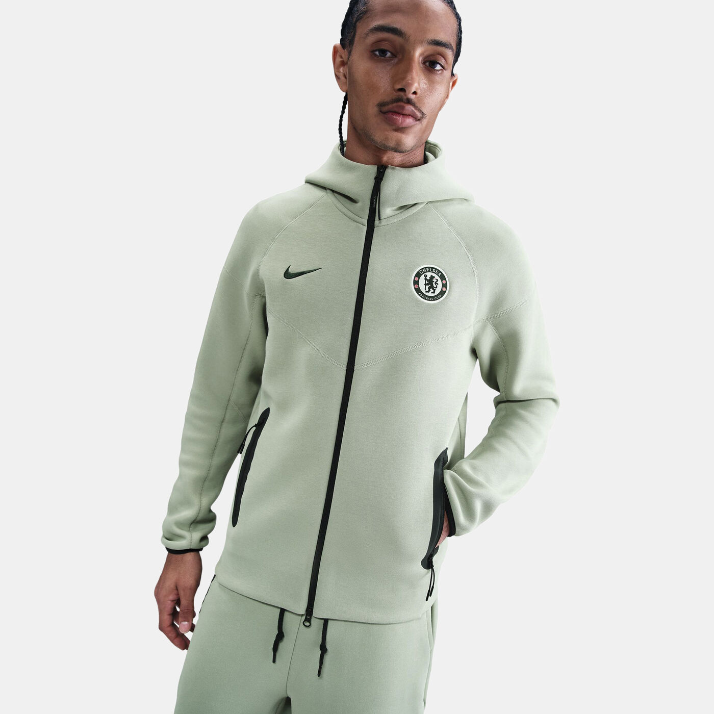 Men's Chelsea Tech Windrunner Fleece Football Full-Zip Hoodie
