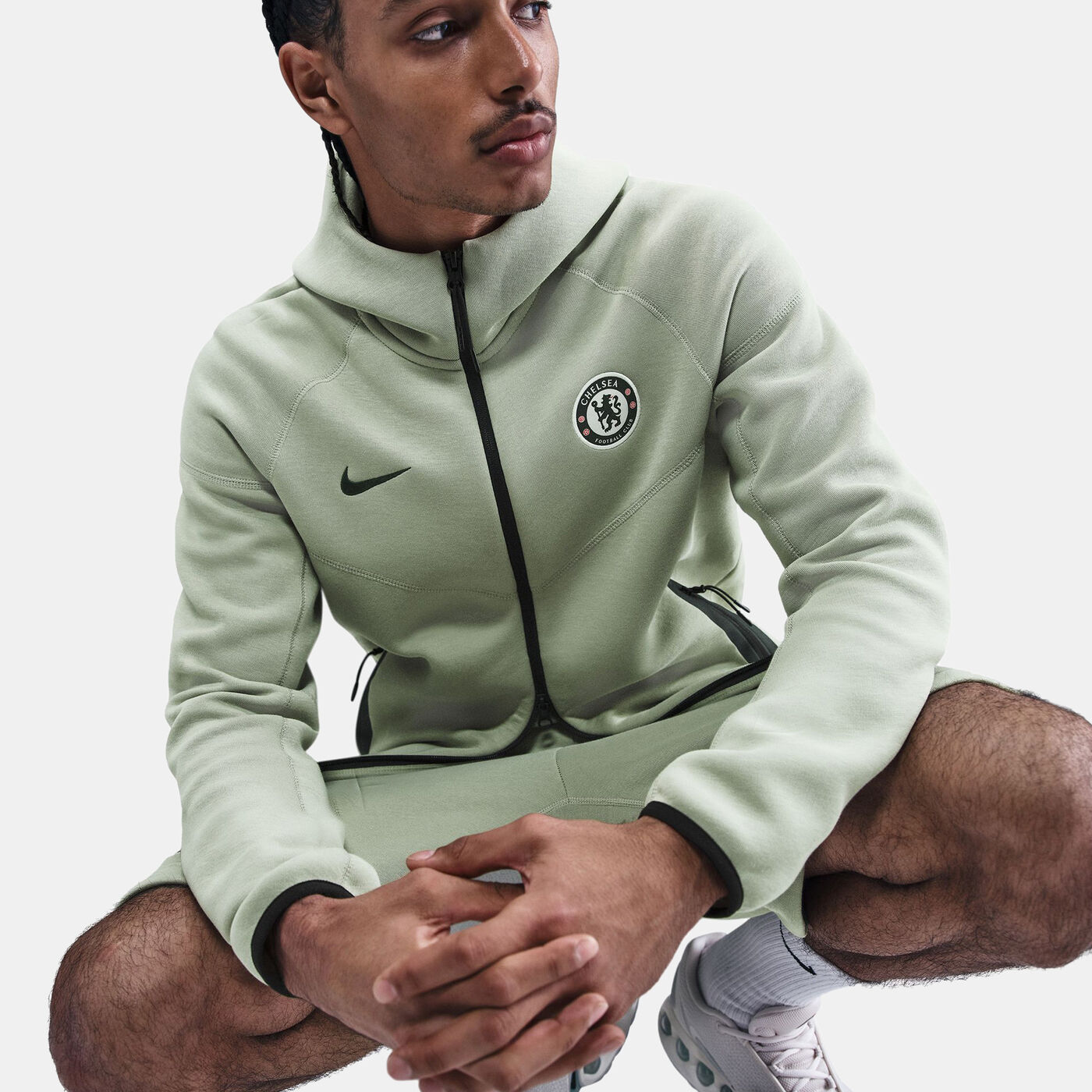 Men's Chelsea Tech Windrunner Fleece Football Full-Zip Hoodie