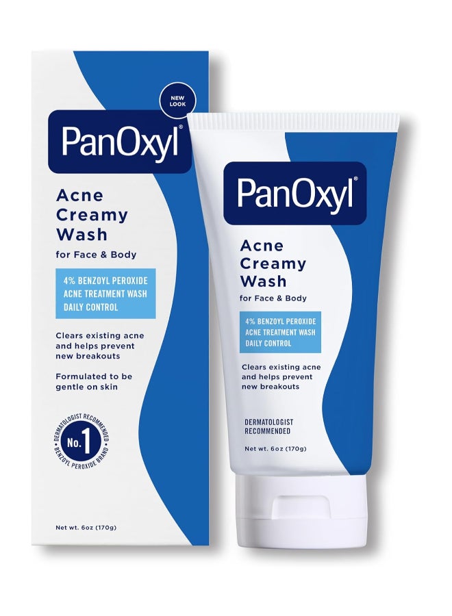 Acne Creamy Wash, 4% Benzoyl Peroxide, 6 Oz