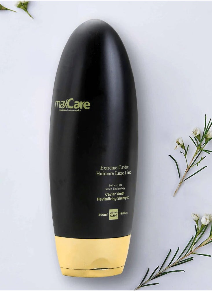 Maxcare Caviar Youth Revitalizing Sulfate-Free Shampoo 500ml – Strengthens & Repairs Hair