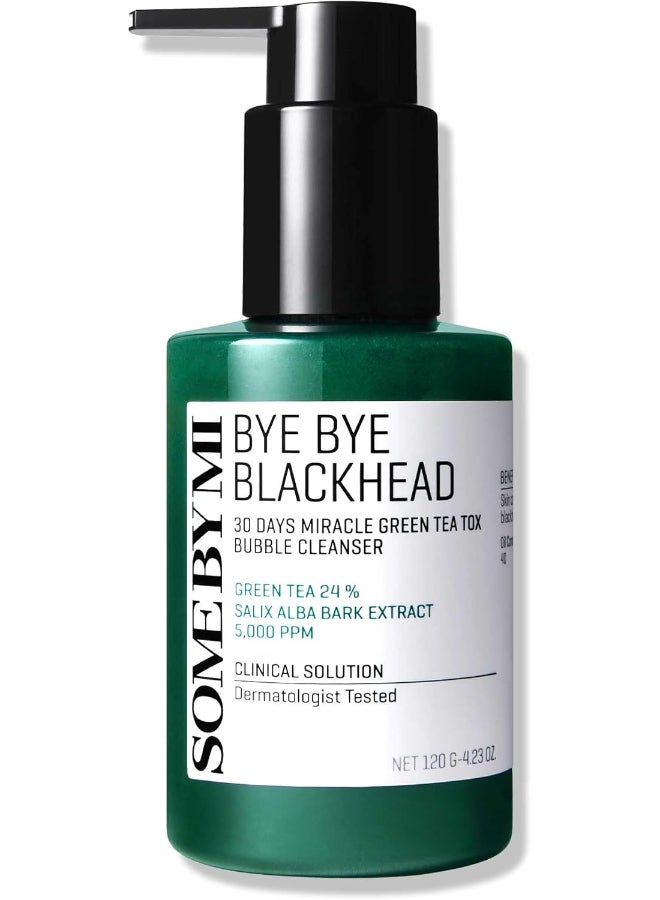 Bye Bye Blackhead 30 Days Miracle Green Tea Tox Bubble Cleanser, 4.23 Oz Packaging May Vary 120grams