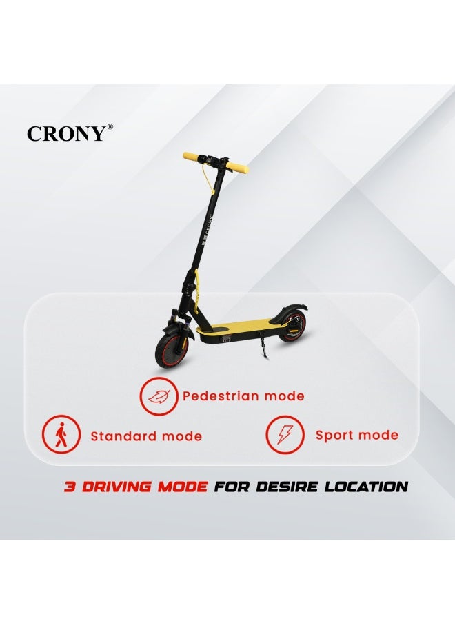 W563 high speed 250W Motor E-Scooter 25-45KM/H Speed, 36V/7.8AH Battery, 10-25KM Range, Front Suspension, Rear Disc Brakes, Aluminum Alloy Frame, 100KG Max Load, LED Headlamp, App Connectivity, Foldable & Portable Electric Scooter for Adults & Kids, Electric Scooter for Commuting & Leisure, Long-Range Motorized Scooter with Easy Folding, Lightweight High-Performance Commuter Skateboard，yellow