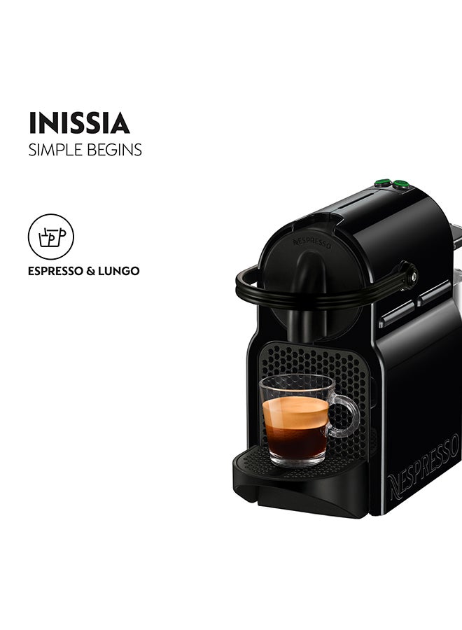 Inissia Coffee Machine Bundle With Aeroccino 3 By Nespresso, Black, 0.7L (UAE Version) 0.7 L 1260 W D40-BK-3694-BK Black