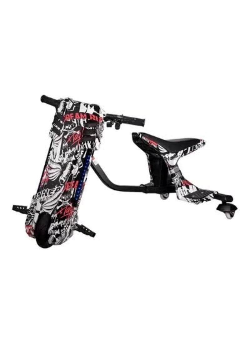 3 Wheel Drifter 36v Electric Scooter 360 Degree Rotation with Led Light Comfortable Seat and Bluetooth Assorted