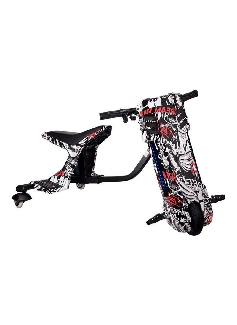 3 Wheel Drifter 36v Electric Scooter 360 Degree Rotation with Led Light Comfortable Seat and Bluetooth Assorted