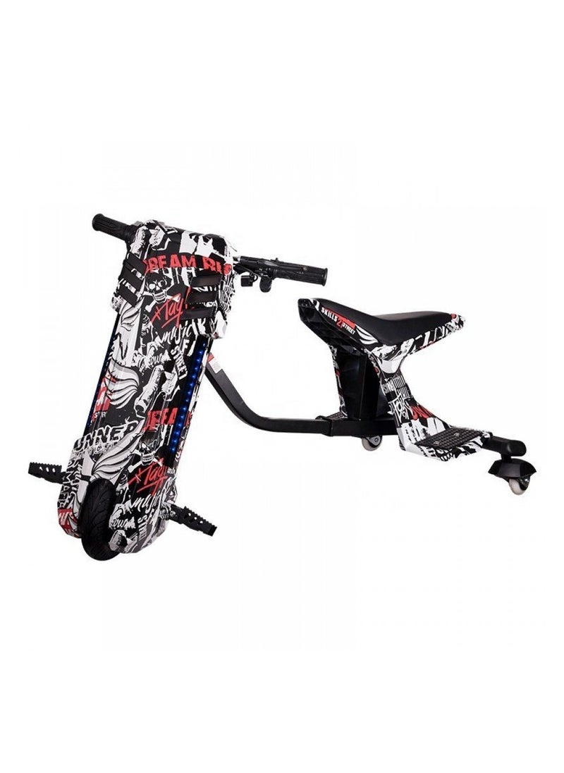 3 Wheel Drifter 36v Electric Scooter 360 Degree Rotation with Led Light Comfortable Seat and Bluetooth Assorted