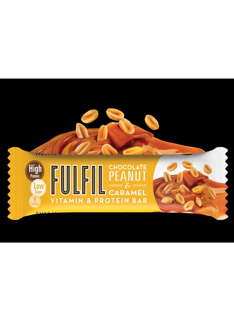 Protein Bar (15 x 55g Bars) — Peanut Caramel Flavour 20g High Protein, 9 Vitamins, Low Sugar
