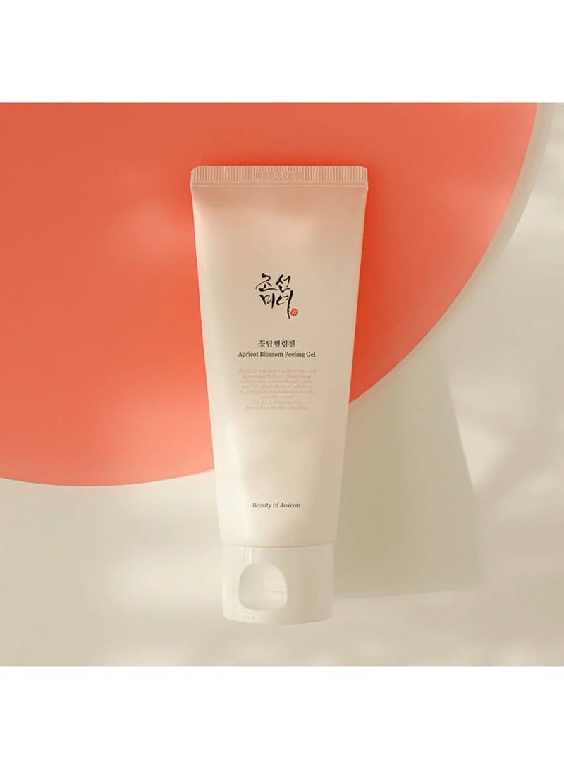 Apricot Blossom Peeling Gel Soft Exfoliating Face and Body Scrub Dead Skin Cells Remover for All Skin Types, Korean Skincare for Men Women, 100ml White 100ml