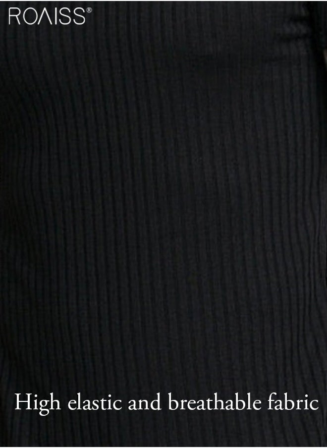 2-Piece Men's T-Shirt Elastic Vertical Short Sleeve Round Neck Top Sports And Casual Versatile Short Sleeved Top