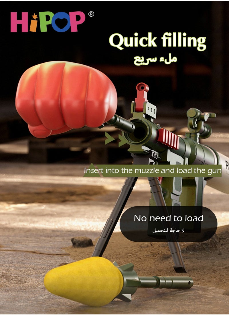 RPG Toys Gun for Kids,Rocket Launcher Gun Toy,Safe Soft Bullet,Kids Eeducational Model Gun Toy