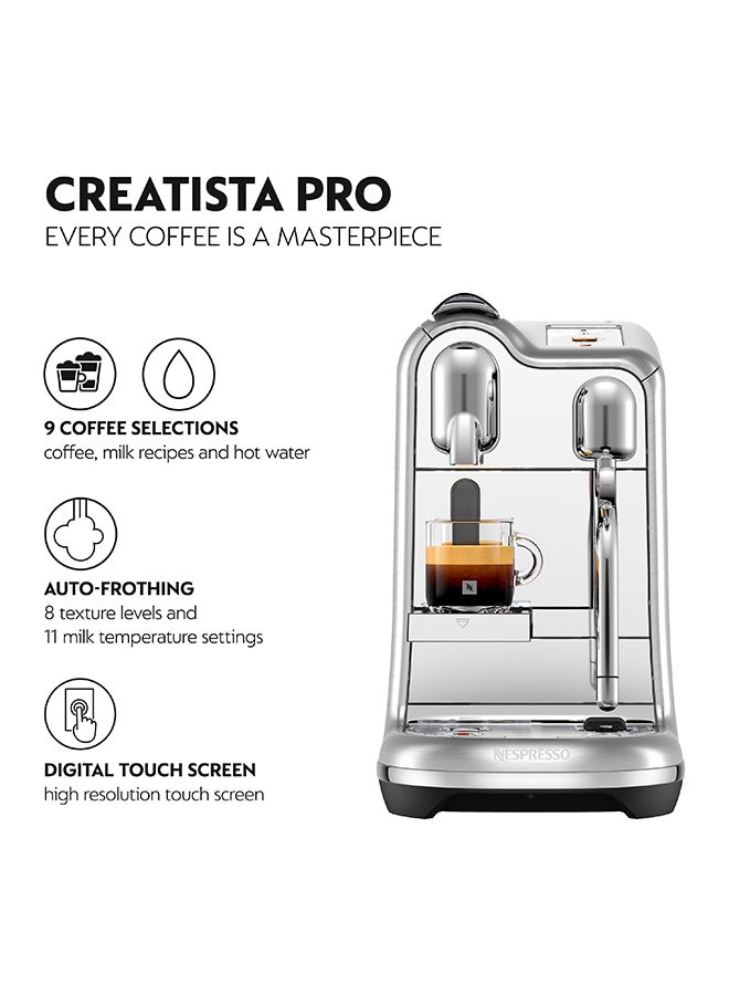 Creatista Pro Coffee Machine By Nespresso, Stainless Steel, 2L (UAE Version) Stainless Steel 10kg