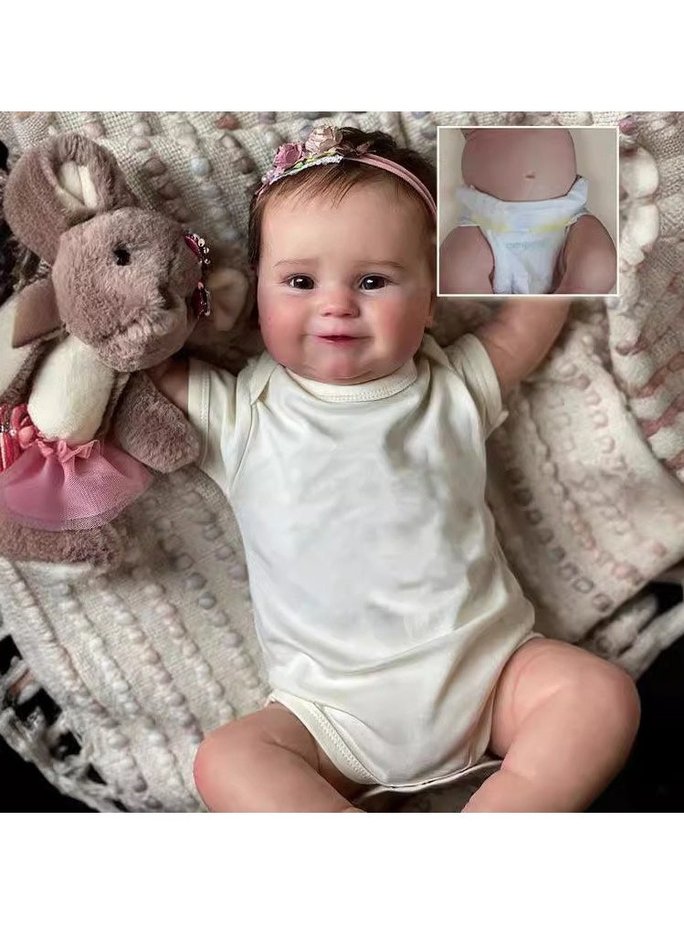 Reborn Baby Doll, Simulated Baby, Vinyl Silicone Full Body, whole body soft glue, children's toys, Perfect Gift for Girls