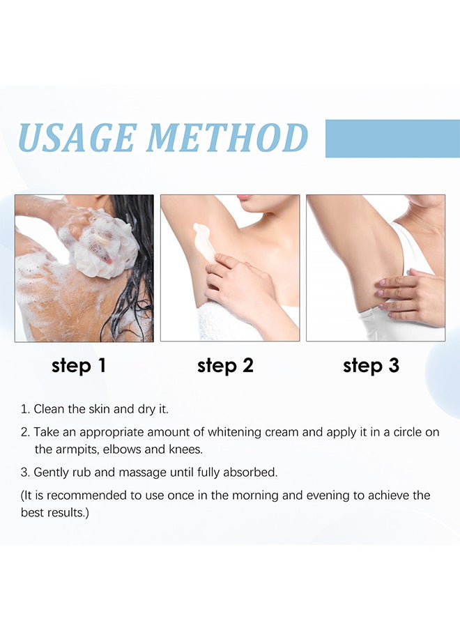 10 Seconds Instant Whitening Cream - Dark Spot Remover For Face And Body For Neck - Underarm Elbows Intimate Areas Knees And Private Areas - Intimate Skin Cream Bleaching Cream