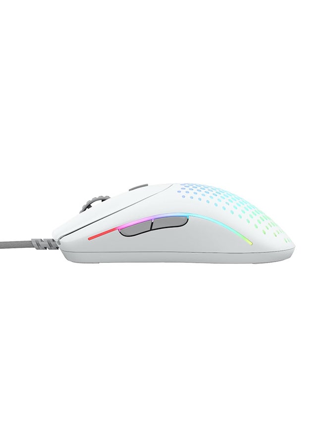 Model O2 Wired RGB Gaming Mouse, Ultralight 59-gram Weight,  26,000 DPI BAMF 2.0 Sensor, Crisp Switches Rated for 80M Clicks, RGB Lighting, G-Skates Mouse Feet, White | GLO-MS-OV2-MW