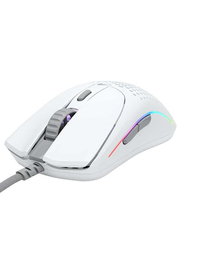 Model O2 Wired RGB Gaming Mouse, Ultralight 59-gram Weight,  26,000 DPI BAMF 2.0 Sensor, Crisp Switches Rated for 80M Clicks, RGB Lighting, G-Skates Mouse Feet, White | GLO-MS-OV2-MW