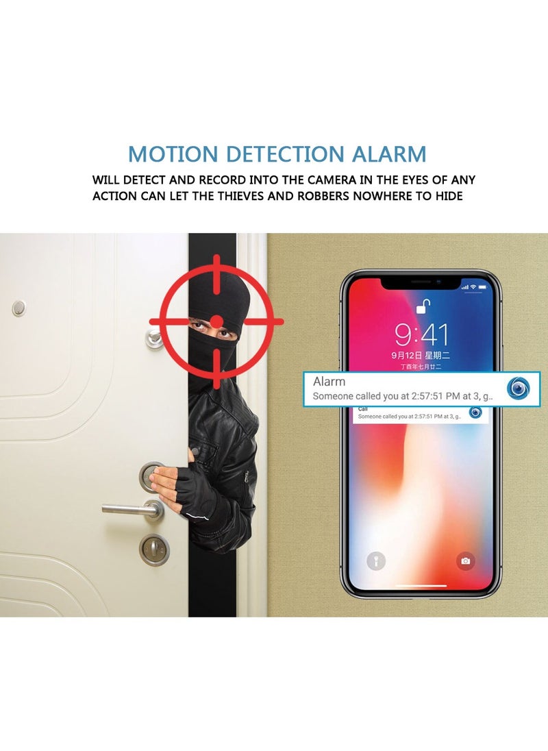 Portable Rechargeable Infrared Automatic Monitor (PRIAM) Cordless Lightweight HD Camera 1080P Video Recording, Auto Alarm, IR Night Vision, Crying Detection for Baby Infante Toddler Kids Safety, With 32G Memory Card