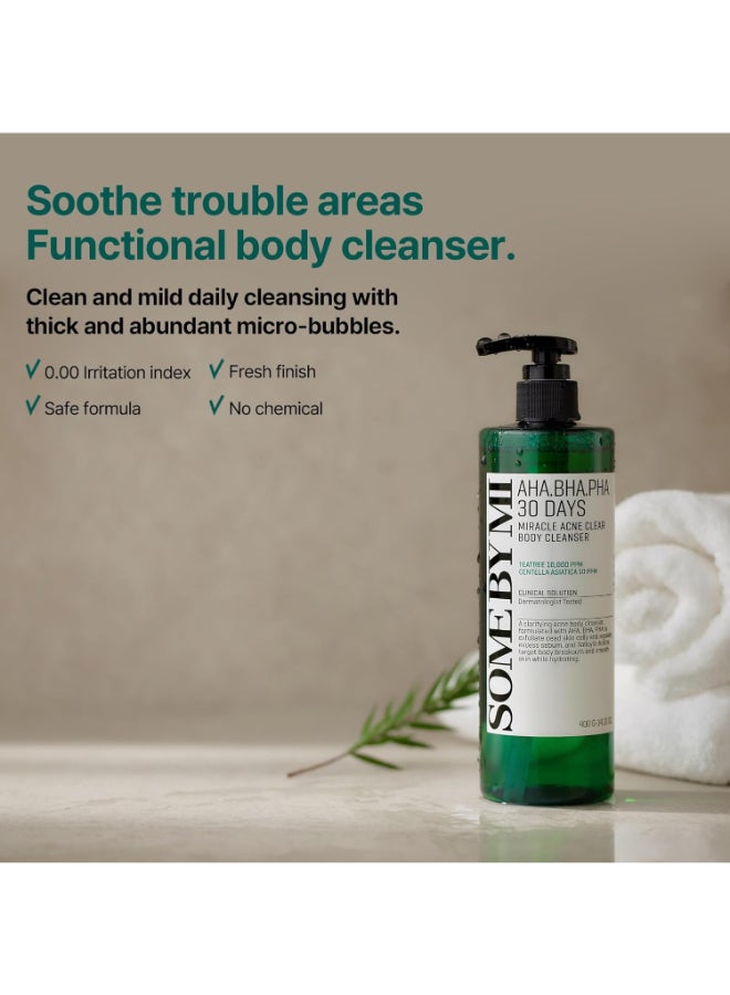 Aha. Bha. Pha 30 Days Miracle Acne Clear Body Cleanser, 14.10 Oz Green 400grams