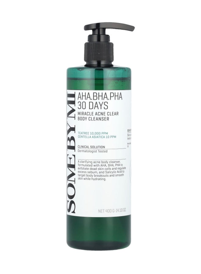 Aha. Bha. Pha 30 Days Miracle Acne Clear Body Cleanser, 14.10 Oz Green 400grams
