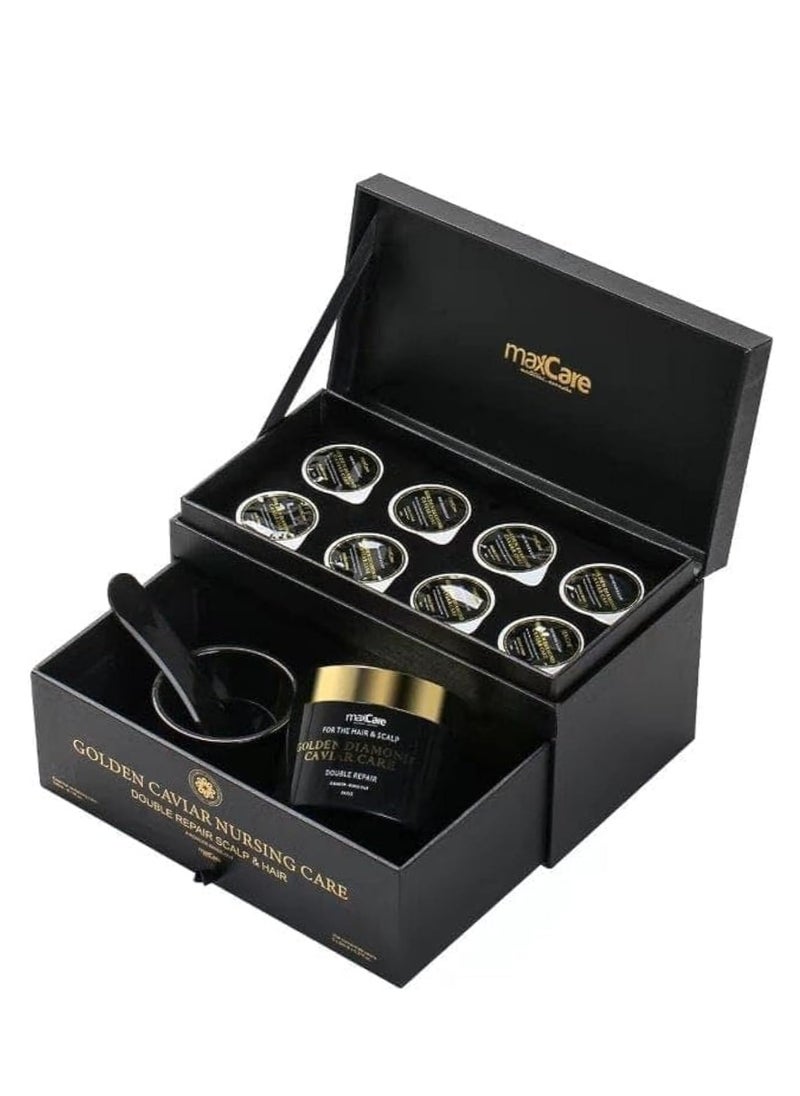Maxcare Golden Caviar Double Scalp Repair Treatment | Intensive Scalp & Hair Care | No-Steaming Required | Anti-Aging & Nourishing Formula