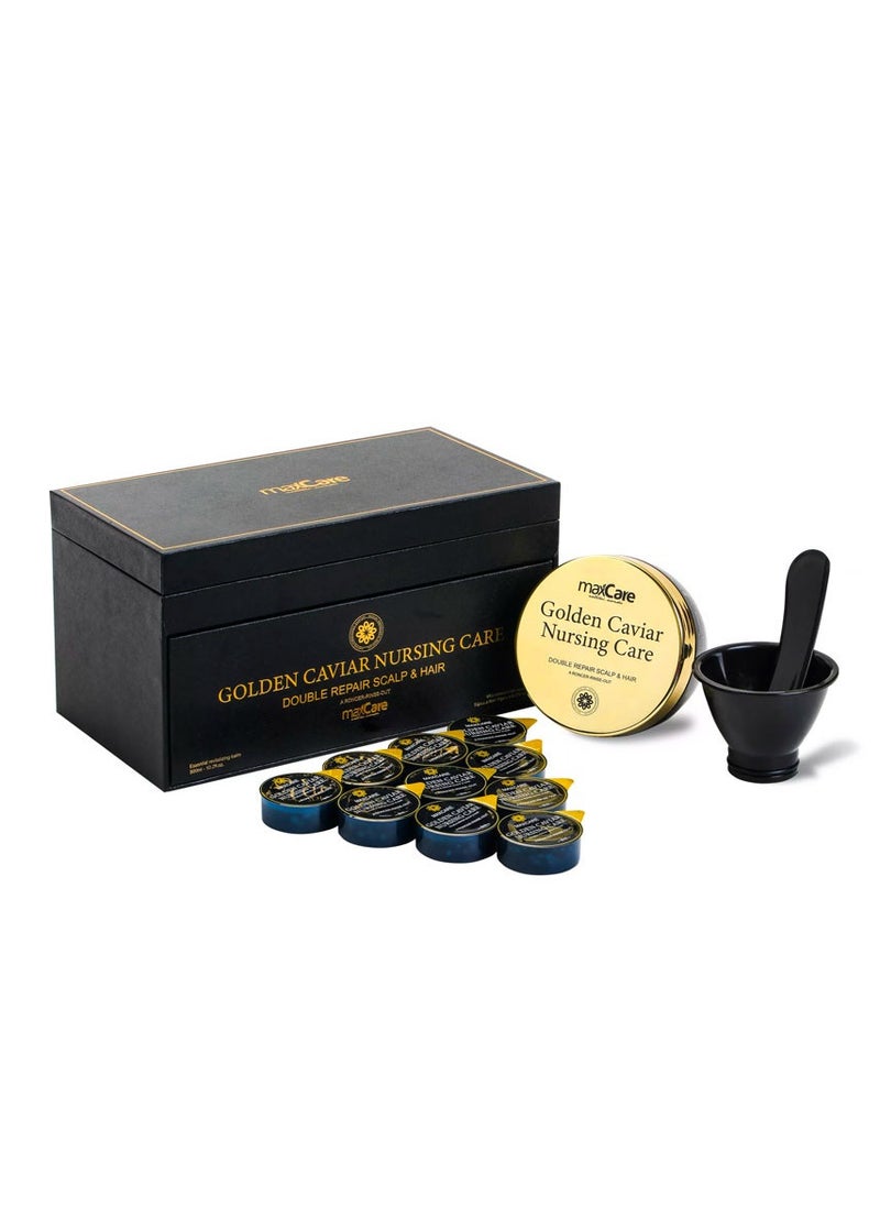 Maxcare Golden Caviar Double Scalp Repair Treatment | Intensive Scalp & Hair Care | No-Steaming Required | Anti-Aging & Nourishing Formula