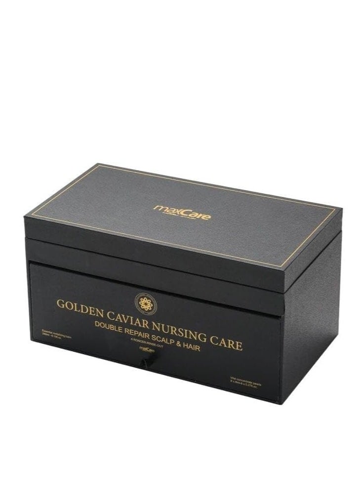 Maxcare Golden Caviar Double Scalp Repair Treatment | Intensive Scalp & Hair Care | No-Steaming Required | Anti-Aging & Nourishing Formula