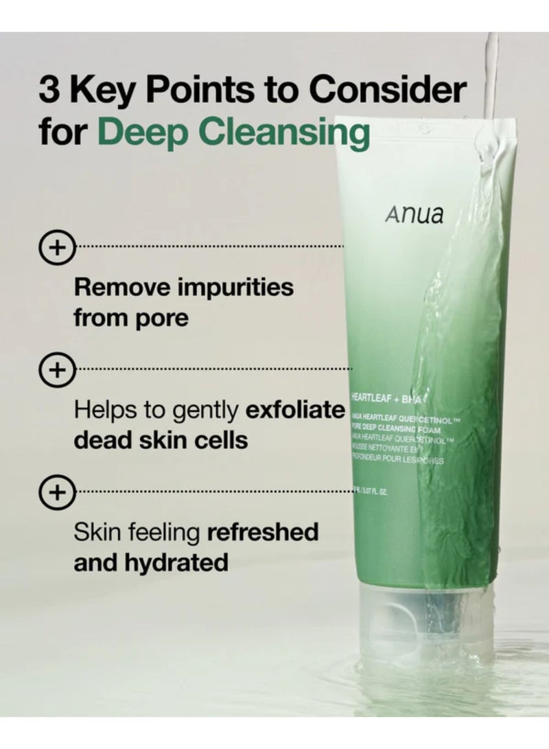 Heartleaf Quercetinol Pore Deep Cleansing Foam White 150ml