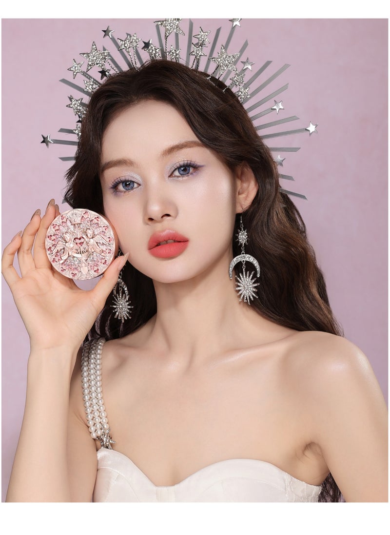 Flower Knows Little A Embossed Face Highlighter Palette - Diamond Glitter, 3D Contour, Water Light Formula for Brightening and High Light Effect (L03 Chanting Anthem, 8g)